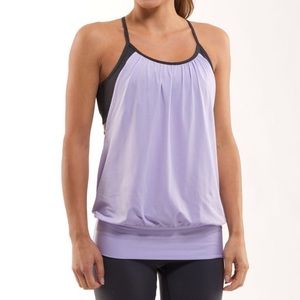 Lululemon No Limit Tank- Sport Grey/ Lolo Purple